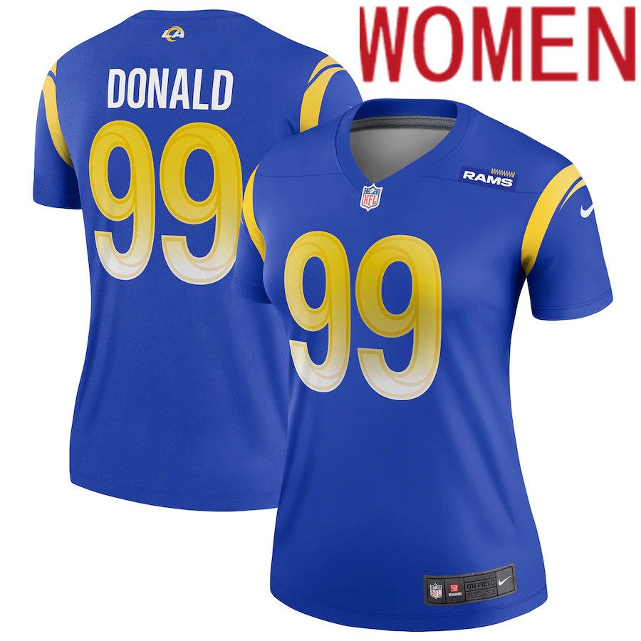 Women Los Angeles Rams #99 Aaron Donald Nike Royal Legend NFL Jersey